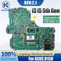 REV:2.1 For ASUS D15D Notebook Mainboard 69N01BMATA01 i3-5010U i5-5200U i5-5257U Laptop Motherboard Full Tested
