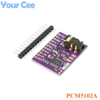 PCM5102 Interface I2S PCM5102A Decoder Stereo DAC Module Audio Digital Converter PLL Voice Board with 3.5mm Headphone Holder