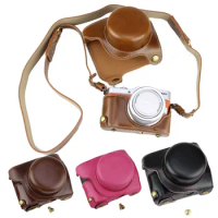 Battery Opening PU Leather Camera Case For Panasonic LUMIX GF10 with 12-32mm Lens Camera Protective Cover