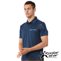 PolarStar 男 Coolmax抗菌POLO衫『深藍』P21119