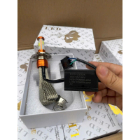 Bóng LED pha H4-M5 siêu sáng 3 tim tản nhiệt đuôi công AC-DC 12v-24v 40w Ánh Sáng Cực Mạnh