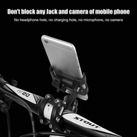 Motorcycle Bike Phone Holder Aluminum Alloy Anti-slip Bicycle 360 Degree Rotation Mobile Cell Phone Handlebar Clip Mount Stand