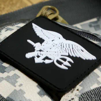 US Trident Logo Patch 3D PVC Tactical Army Rubber Emblem Applique Badge