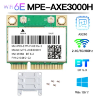 WiFi 6E AX210HMW Mini PCI-E Wifi Card Bluetooth 5.3 For Intel AX210 Network Card Wifi 6 AX200 802.11AX Wireless Adapter