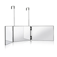 【zozo】懸掛式折疊三面鏡(可懸掛門後/化妝鏡子/梳妝鏡子)