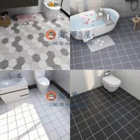 浴室衛生間防水地貼地磚貼紙地面翻新改造自粘瓷磚防滑廁所地板貼【淘夢屋】