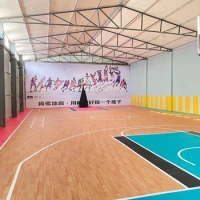 Beable 4.5mm 6.0mm 8mm Thickness PVC Sports Basketball Flooring Vinyl Wooden Floor Tiles For Professional Indoor Sports Court