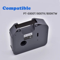 1PCS PT-100BK black label tape Compatible TR-100BK Brother Ribbon printer TP-E800T E800TK E850TKW