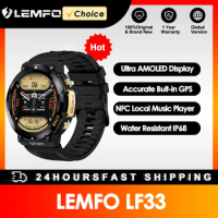 LEMFO LF33 AMOLED Smart Watch Men IP68 Waterproof Bluetooth Call Music Play Sport Smartwatch 400mah 1.39 Inch 360*360 HD Screen