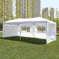 Pop Up Canopy Tent with Sidewalls for Outdoor Party Events,White Easy Up Heavy Large Gazebo Tents for Patio gazebo canopy
