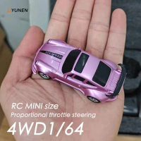 1:64 MINI RC Car 4WD Proportional Throttle Steering Remote Control Drift Car Four Wheel Drive Deskto