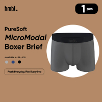 hmbl MicroModal Boxer Brief Men 1 PCS, Celana Dalam Pria Underwear CD Cowok (M-XL) | Soft & Cozy Ce