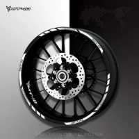 Motorcycle front and rear wheels Edge Outer Rim Sticker Reflective Stripe Wheel Decals For YAMAHA MT-10