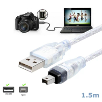 1.5M/5ft USB Male to Firewire IEEE 1394 4 Pin Male iLink Adapter Cord firewire 1394 Cable for SONY DCR-TRV75E DV