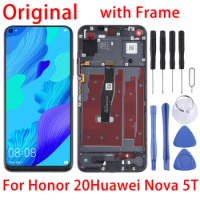 Original LCD Screen For Honor 20 / Huawei Nova 5T Digitizer Full Assembly with Frame