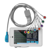 Wellue PCECG 500 24 Hours 12 Channel Portable ECG Machine 12 Leads Electrocardiograph Monitor ECG