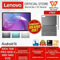 LENOVO IDEA TAB PRO GEN 2 88ID 94ID 91ID QUALCOMM SNAPDRAGON 8s GEN 4 8GB 256GB ANDROID 16 TOUCHSCRE