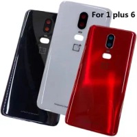 For one plus 6 replacement battery cover back glass case back door