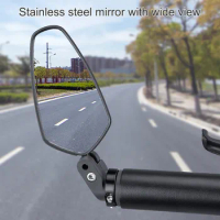 Bicycle Rearview Mirror Bike Handlebar Inverted Mirror Adjustable Foldable Mirror Mountain Bike Bicycle Accessories