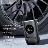 便攜式迷你自行電動輪胎打氣筒氣泵手持無線充電數顯車用充 氣泵