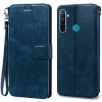For Realme 5 Case Realme 5i Cover Luxury Leather Wallet Flip Case for OPPO Realme5 Realme 5 5i Case Fundas Coque Cover Shell