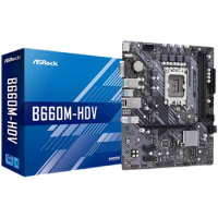 NEW For ASRock B660M-HDV Original Desktop For Intel B660 DDR4 Motherboard LGA 1700 Support 12400F 12400 i3 12100F