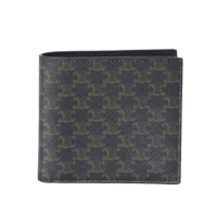 【CELINE】Bi-fold Triomphe Canvas 標誌印花 雙摺 卡夾 皮夾 短夾 棕色 黑色 10B652BQB.38NO
