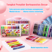 Crayon Grasp Original 12/24/36/48 Warna Water Soluable Crayon Krayon Mewarnai Kapasitas besar