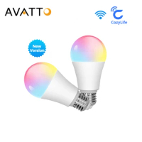 AVATTO WiFi Smart Light Home LED Bulbs Cozylife APP Remote Control RGB+CW+WW Lamp Dimmable Work With Alexa Google Home