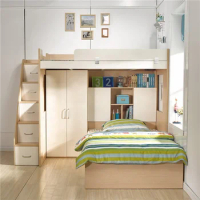 2018 Customized New Wooden Kids Bunk Bed Bedroom Carton Box Modern Bunk Bed with Desk Bunk Bed for Adult Bunkbed Customized Size