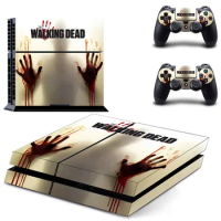 PS4 Skin Sticker Decal Vinyl For Sony PlayStation 4 Console and 2 Controllers - Film The Walking Dead