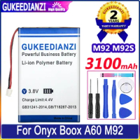 GUKEEDIANZI Battery 3100mAh For Onyx Boox M96 plus M96plus I62ML A60 M92 M92S E-book Digital Bateria