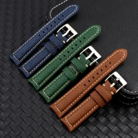 Hand-Made Palm Pattern Leather 18mm 20mm 22mm Watchband Epsom Top layer Leather Band Watch Straps Bracelet