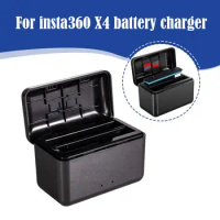 Dual Channe For Insta360 X4 Battery Charger Storage Case For Insta 360 ONE X4 Camera Accessories
