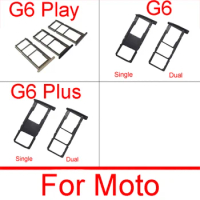 Single/Dual Sim Card Tray Socket For Motorola Moto G6 Plus G6+ XT1926 G6 Play Sim Card Slot Adapter Replacment Parts