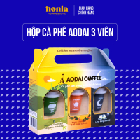 Hộp 3 Viên Cà Phê Hòa Tan Sấy Thăng Hoa Cafe Nguyên Chất AODAI COFFEE Từ Hạt Cà Phê Robusta - 3 Cấp 