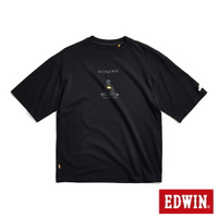 EDWIN 橘標 我EDWIN啦短袖T恤-男款 黑色