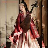 Chinese Traditional Hanfu Costume Woman Ancient Han Dynasty Dress Oriental Princess Dress Lady Elegance Tang Dynasty Dance Wear
