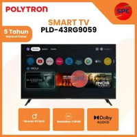SMART CINEMAX GOOGLE TV POLYTRON UKURAN 43 INCH PLD 43RG9059 / PLD43RG9059 GARANSI RESMI (MEDAN)