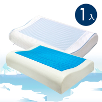 亞曼達Amanda 沁涼凝膠釋壓記憶枕 枕頭 -人體工學型(1入)