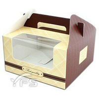 精緻手提盒組-4入(含底托) (麵包紙盒/野餐盒/速食外帶盒/點心盒)【裕發興包裝】