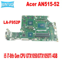 DH5VF LA-F952P Motherboard for Acer AN515-52 Laptop Motherboard with I5 I7-8th Gen CPU GTX1050/GTX1050Ti 4GB GPU DDR4 Tested