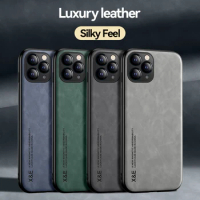 Leather Cover For iPhone 11 Pro Max 12 Pro Max 12 Pro 13 Pro 13 Mini 14 Pro Max 14 Pro 14 Plus ShockProof Magnet Silky Feel Case