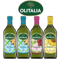 【Olitalia奧利塔】玄米油x2+葡萄籽油x1+葵花油x1(1000mlx4瓶-禮盒組)