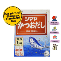 Bột nêm cá ngừ Shimaya Hondashi nhập khẩu Nhật Bản - Katsuo Dashi Shimaya, vị ngọt từ cá ngừ/Hộp 1kg
