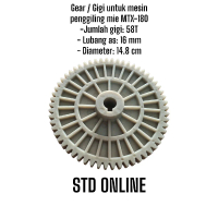 Gear / Gigi untuk mesin penggiling mie tipe MJ180 - Bahan dari plastik/fiber 58T
