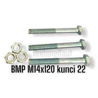 2pcs baut mur putih M14x120 putih bmp Baut 22x12cm