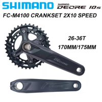 SHIMANO DEORE FC M4100-2 MTB mountain bike Crankset FC-M4100-2 2-PIECE CRANKSET Q-factor 2x10-speed 20s 10s 36-26T bicycle