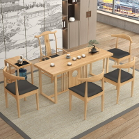 茶桌 茶桌 桌椅組合 新中式實木茶桌椅組合家用客廳休閑泡茶臺辦公室接待會客洽談茶桌
