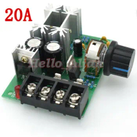 Small DC 12V~60V 24V 36V 48V Max 20A PWM DC Motor Speed Switch Controller Volt Regulator 0-100%